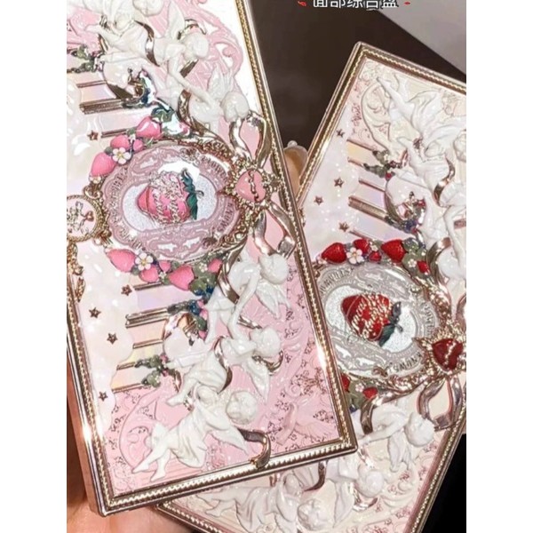 flower knows flower knows blush Flower Knows Strawberry Cupid Facial Comprehensive Palette Blush Eye
