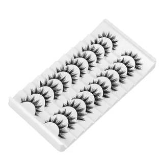 【จัดส่งจากประเทศไทย】PICKZEN ขนตาปลอม, Handmade Natrual Long Faux Mink Lash, Beauty Dramatic Full Strip Cruelty-free Eye เครื่องมือแต่งหน้าขนตา Extension