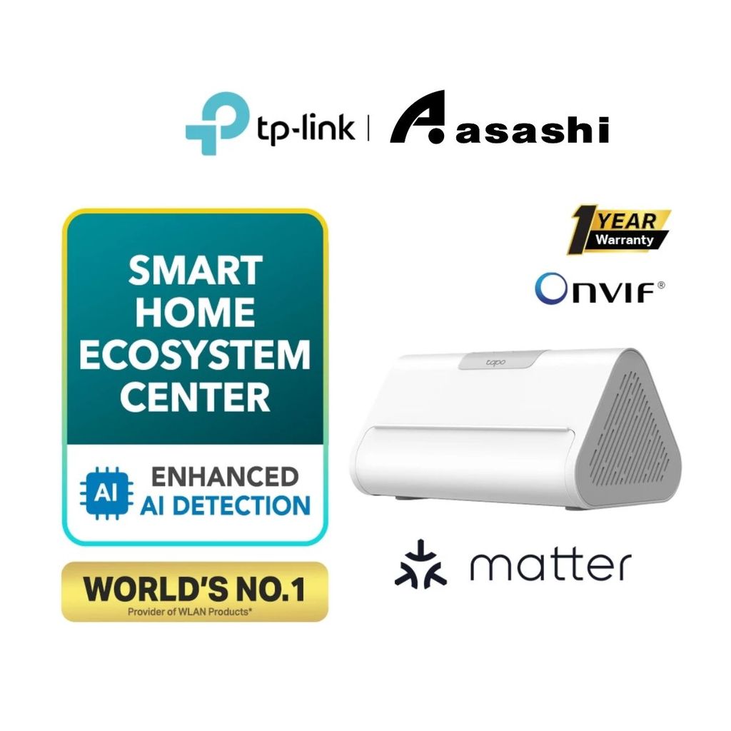 TP-Link Tapo H500 Smart Home Hub 16GB ที่เก็บของในตัว AI Detection Face Recognition Support Matter