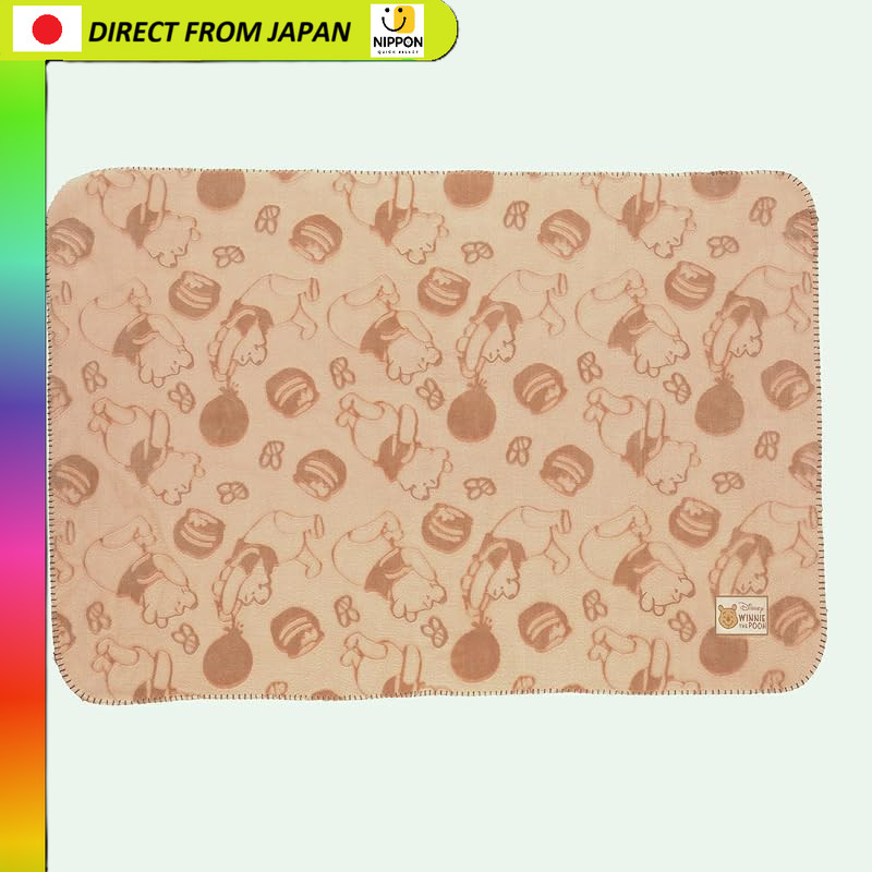 ผ้าห่มคลุมตัก Marushin ลายวินนี่เดอะพูห์ สำหรับวันอบอุ่น ขนาด 70x100 ซม. บุด้วยขนแกะเทียม นุ่มลื่น ท