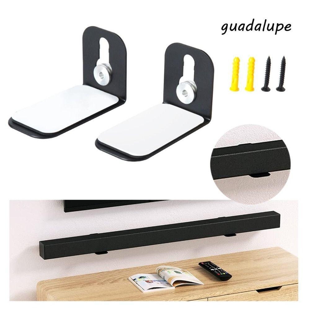GUADALUPE1 Soundbar Mount Shelf, L Shaped Brackets วงเล็บโลหะมีสไตล์, วงเล็บโลหะที่ทนทาน Universal M