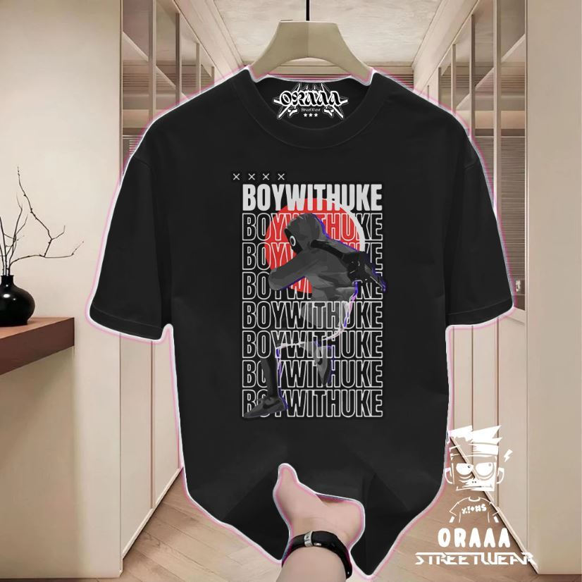 COD 2026 (คลังสินค้าพร้อม) BoywithUke Minimalist เสื้อยืดออกแบบ Lelaki Wanita Cotton ผู้ชายผู้หญิง T