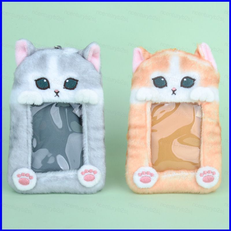 G2P น่ารัก Mofusand Cat Plush IC Card Holder ของขวัญสําหรับสาวกระเป๋าจี้พวงกุญแจ School Bus Metro Ca
