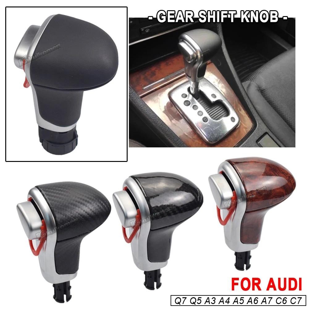 1 pcs AT เกียร์ Shift Shifter Lever Knob สําหรับ Audi A3 8P A4 B8 Avant A5 8T A6 C6 C7 A7 4G Q5 8R Q