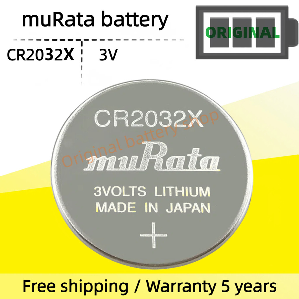 MuRata CR2032X แบตเตอรี่อุณหภูมิกว้าง 3V เหรียญ CNC เมนบอร์ดแทนที่ BR2032 แบตเตอรี่