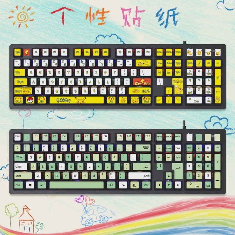 เหมาะสําหรับ Logitech K865 K855 K835 K845 k840 คอมพิวเตอร์เดสก์ท็อปสติกเกอร์แป้นพิมพ์ปุ่มสติกเกอร์ที