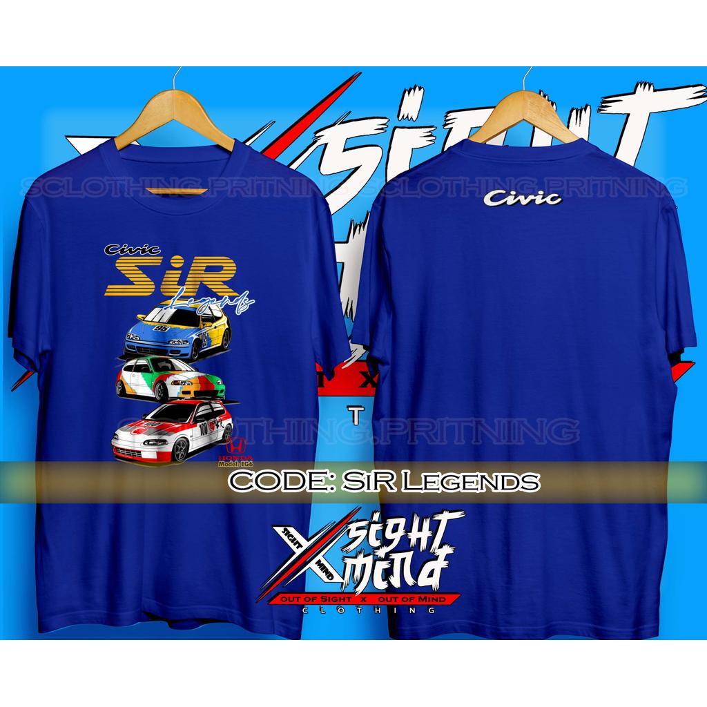 เจอร์ซีย์เสื้อยืดรถยนต์ Honda Civic Sir Legends