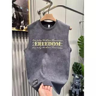 MNO.9 Tank B975 เสื้อกล้ามผู้ชาย ลายอักษร เสื้อออกกำลังกาย ผ้านุ่ม ระบายอากาศได้ดี แฟชั่นชาย เสื้อแขนกุด บางเบาใส่สบาย