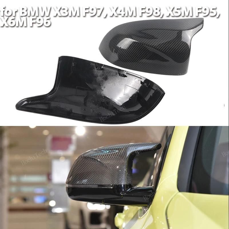 2x คาร์บอนจริงกระจกมองข้างด้านนอกเปลี่ยนสําหรับ BMW X3M F97 X4M F98 2019-2024 X5M F95 X6M F96 2020-2