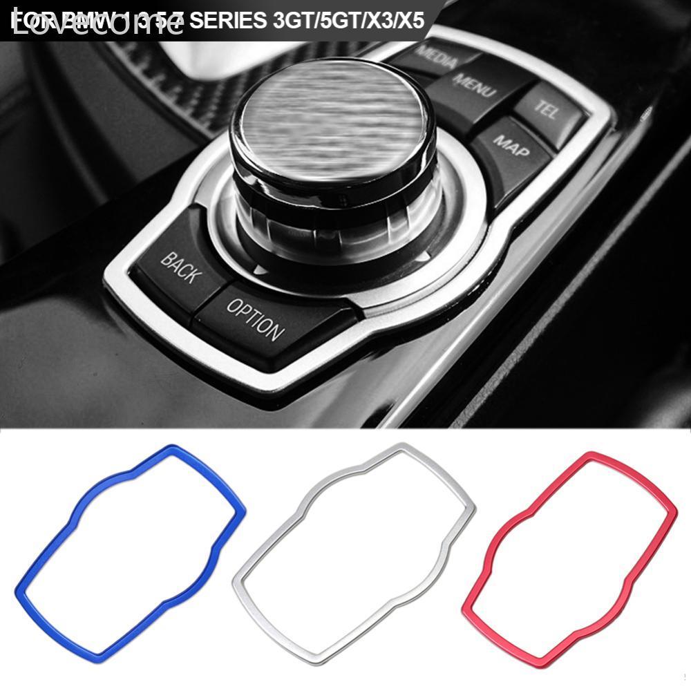 Lovecome จัดแต่งทรงผมภายในรถมัลติมีเดียปุ่มฝาครอบ Molding Trim สําหรับ BMW 1 3 5 7 Series 3GT/5GT/X3