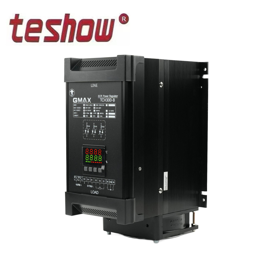คุณภาพสูง GMAX อุตสาหกรรม 3 เฟสสมาร์ท SCR TCH300-B 150A ทองแดง Thyrtor Regulator 0-10v 4-20mA AC อิน