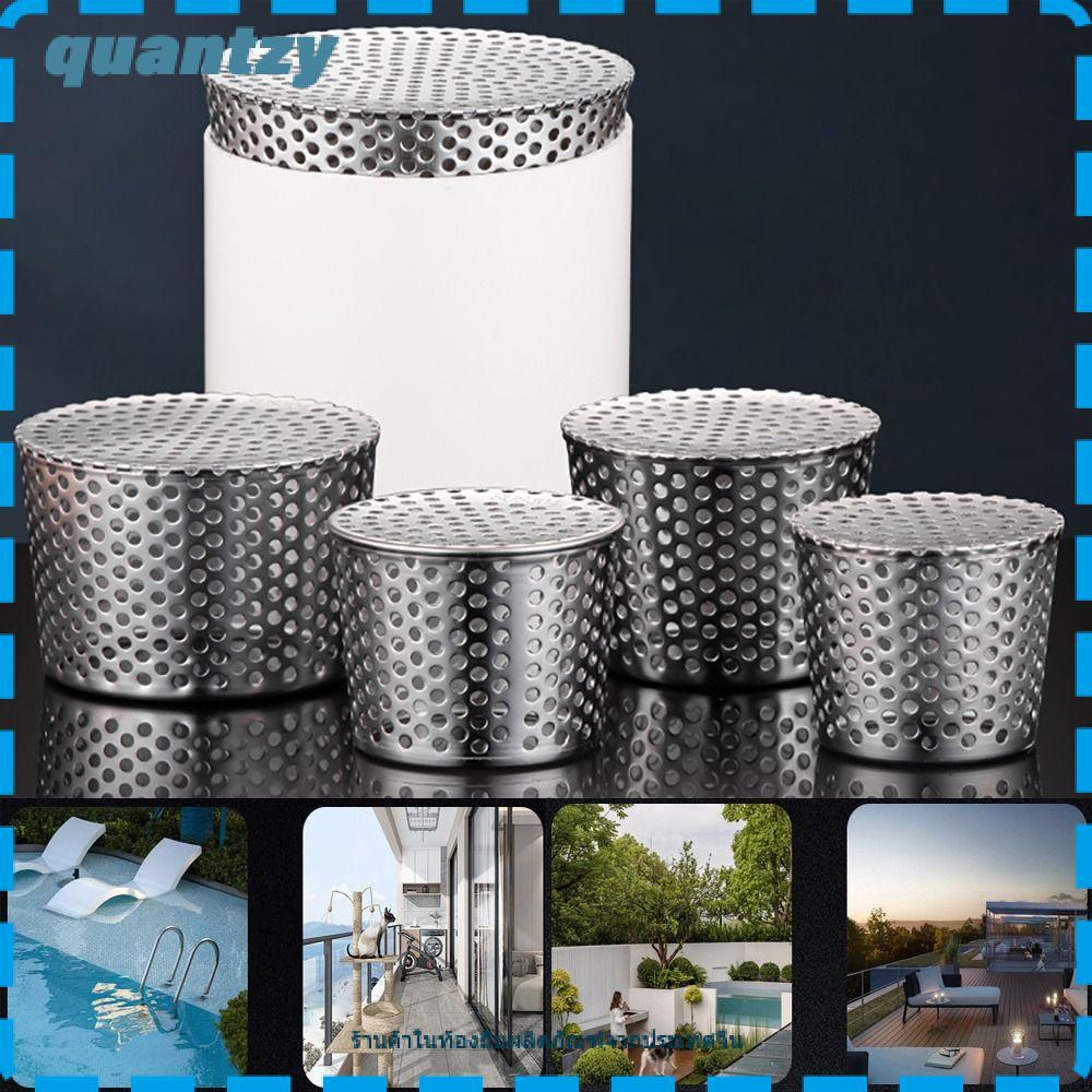 QUANTZY ฝาครอบท่อระบายน้ําพื้นหลังคา, ป้องกันการปิดกั้น Anti Rodent หน้าจอกรองด้านข้างด้านนอก, ฝาปิดท่อฝน Displacement สแตนเลส Anti-Clog Anti-blocking ท่อระบายน้ํากลางแจ้ง