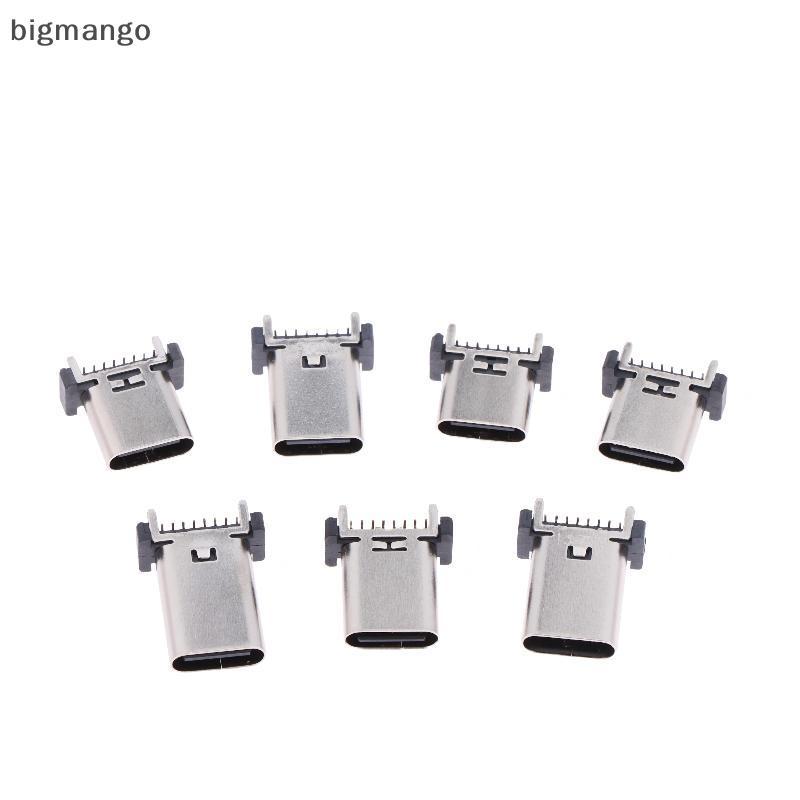 [bigmango] 10 ชิ้น 16Pin Vertical 180° ขั้วต่อ USB ตัวเมีย Type-C, H 9.3-15 มม. สต็อกใหม่