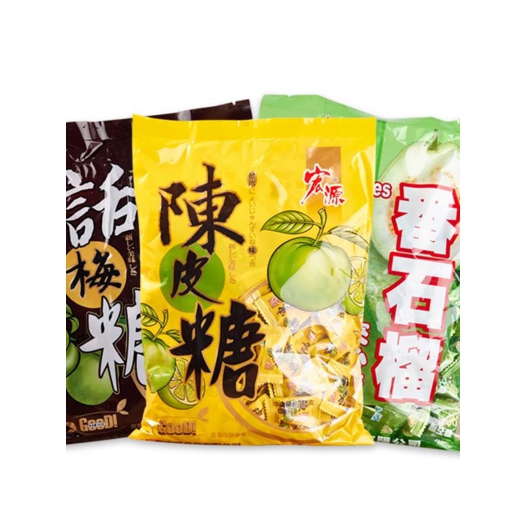 Hongyuan Chenpi Candy Huamei Candy Guava 355g ของว่างสํานักงานลูกอมแข็งลูกอมผลไม้รวมขนมแต่งงานขนมโรง