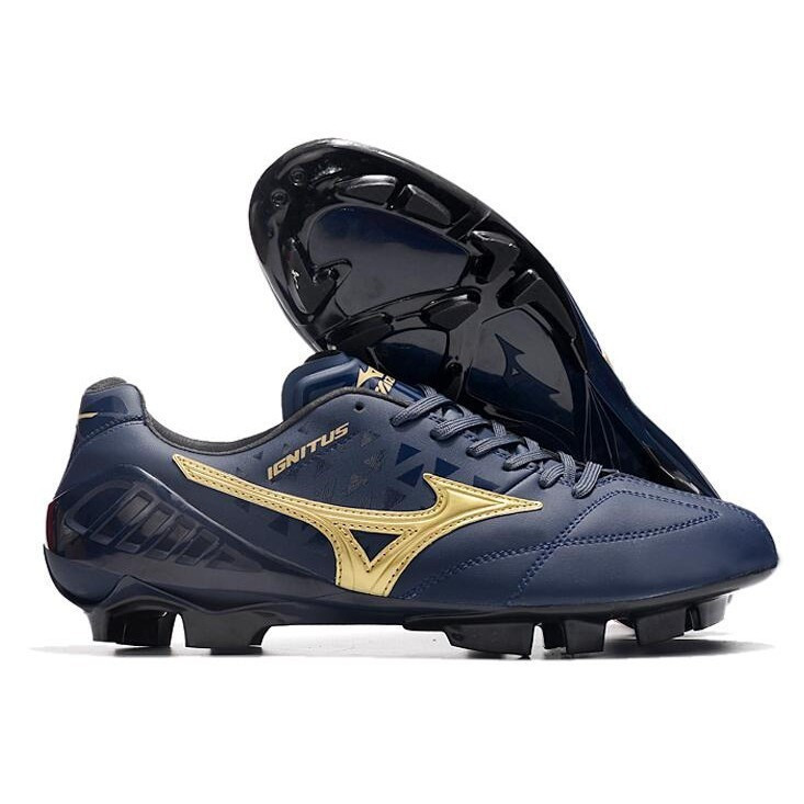 รองเท้าฟุตบอล Mizuno Wave Ignitus Japan MD ปี 2026 สีกรมท่า สำหรับผู้ชาย พร้อมกล่อง DL7R IS40