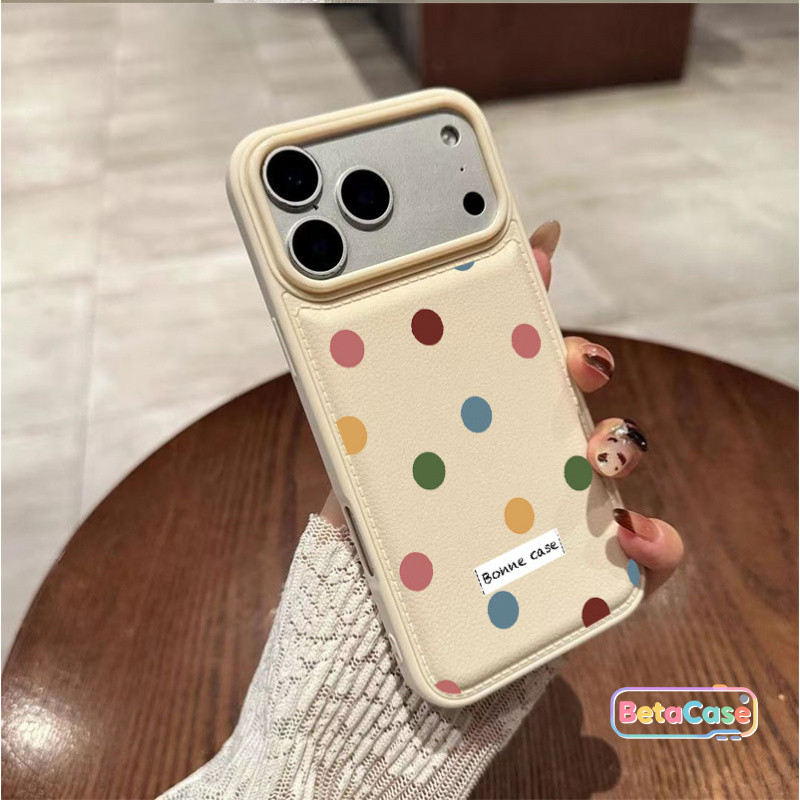 เคส iPhone 17 16 15 14 13 12 11Pro Max Phone Case เคสโทรศัพท์ลายจุดใหญ่สีสด สินค้าใหม่ล่าสุดดีไซน์หวานฉ่ำ