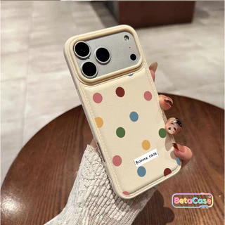 เคส iPhone 17 16 15 14 13 12 11Pro Max Phone Case เคสโทรศัพท์ลายจุดใหญ่สีสด สินค้าใหม่ล่าสุดดีไซน์หวานฉ่ำ