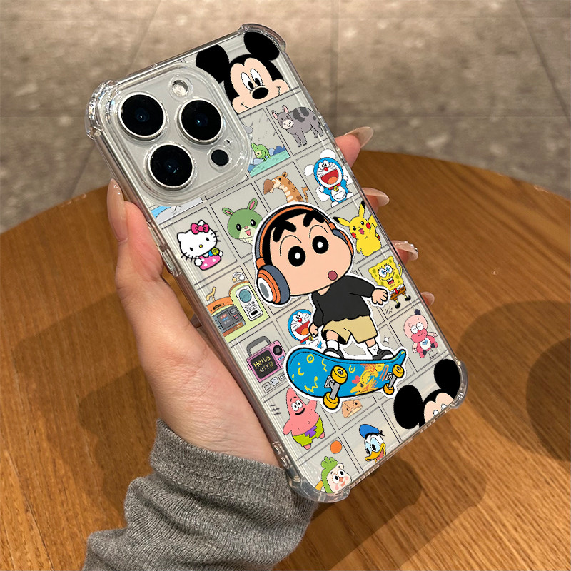 🚚KingMall🚚สำหรับ OPPO A5 Pro A3X A79 A18 A60 A17 A16 A15 A54 เคส A58 A38 A77S A53 A3 5G เคสโทรศัพท์กันกระแทกสี่มุม