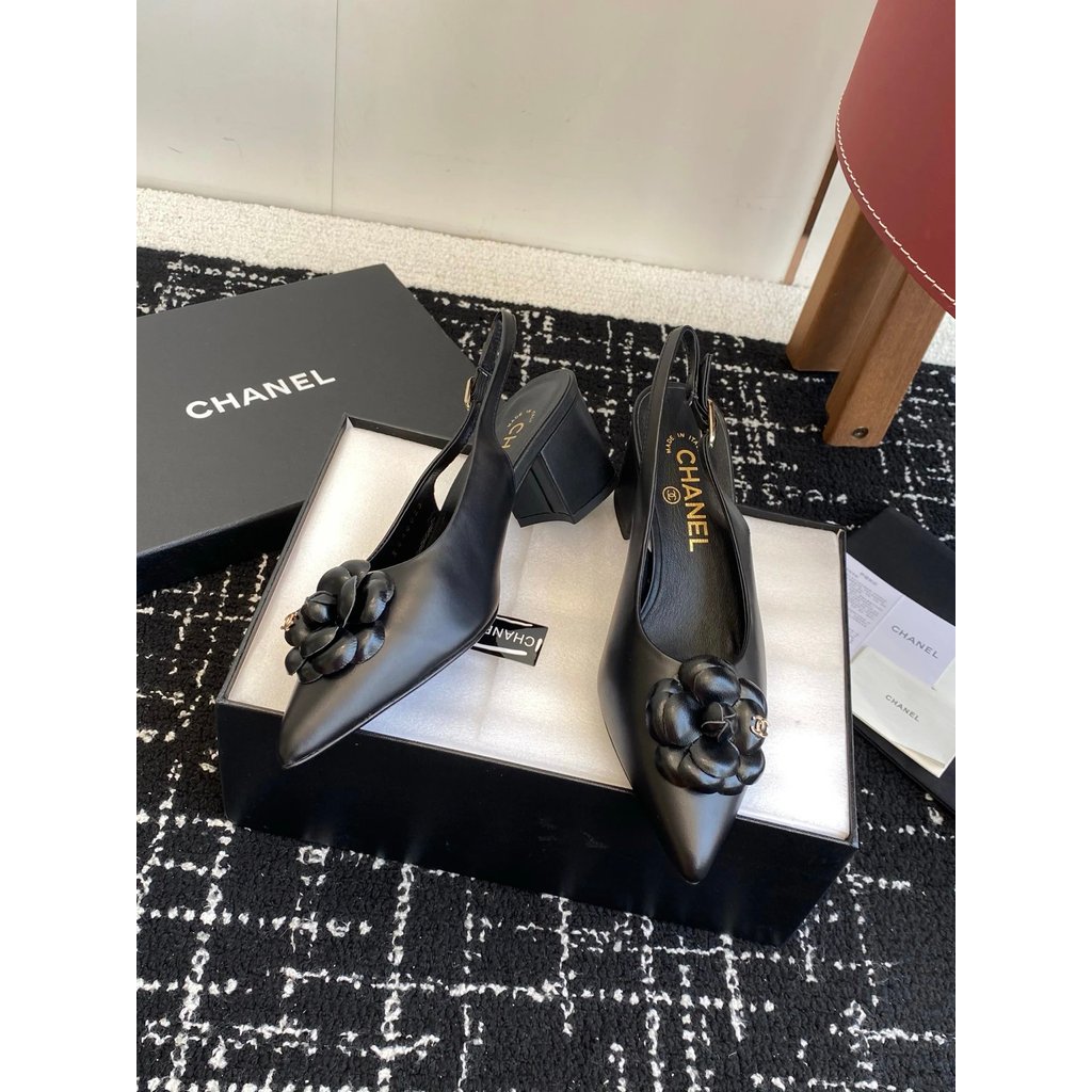 รองเท้า.CHANEL Camellia ส้นแหลม ไซส์ 35-42