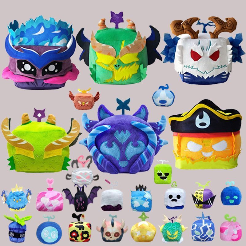 【พร้อมส่ง】one piece devils fruit one piece devils fruit plushie ONE PIECE Devil Fruits Toys Cake Dec