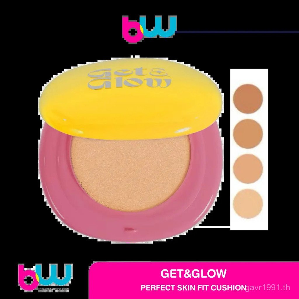[ชิ้น] Get&Glow Perfect Skin Fit Cushion SPF50 PA+++ 13g Get&Glow Glow Formula Cushion WFP2