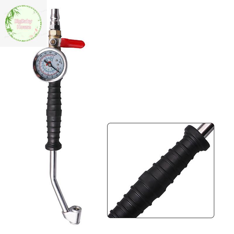 BigBabyHouse ยาง Inflator Rod สําหรับรถ Tru ยานพาหนะความดันยางรถ Manometro ยางซ่อมเครื่องมือ 0-15Bar/220Psi Universal TH