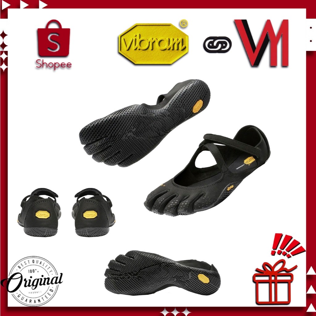 VIBRAM - Women's V-SOUL Indoor and Outdoor Fitness Yoga Shoes (Black)