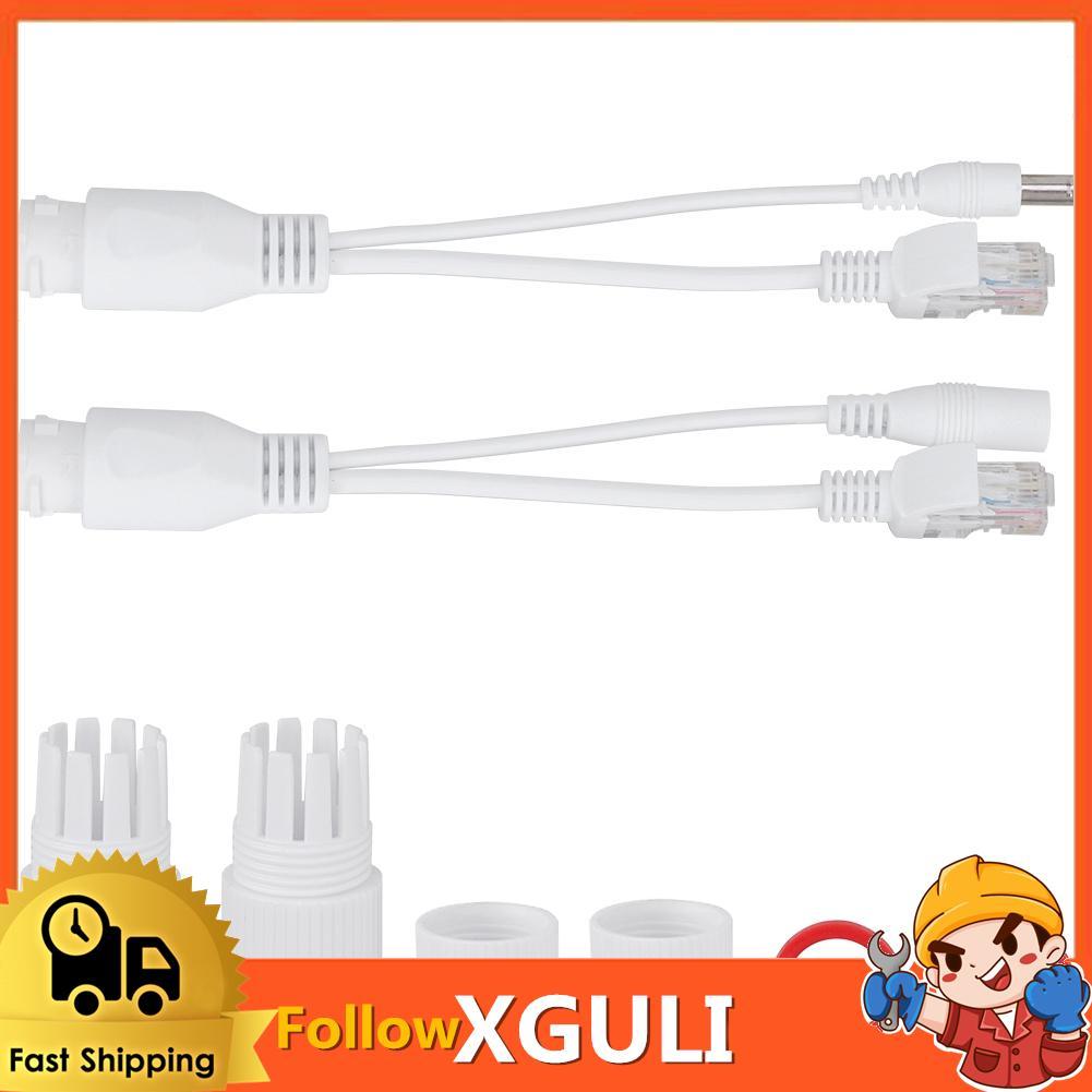 Xguli Xguli 12V PoE อะแดปเตอร์ Power Over Ethernet Passive POE สายเคเบิล Splitter Injector สำหรับกล้