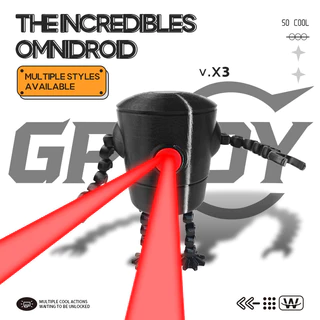 [หุ่นยนต์รอบด้าน] The Incredibles Animation Peripheral Articulated All-Round Robot Figure Toy