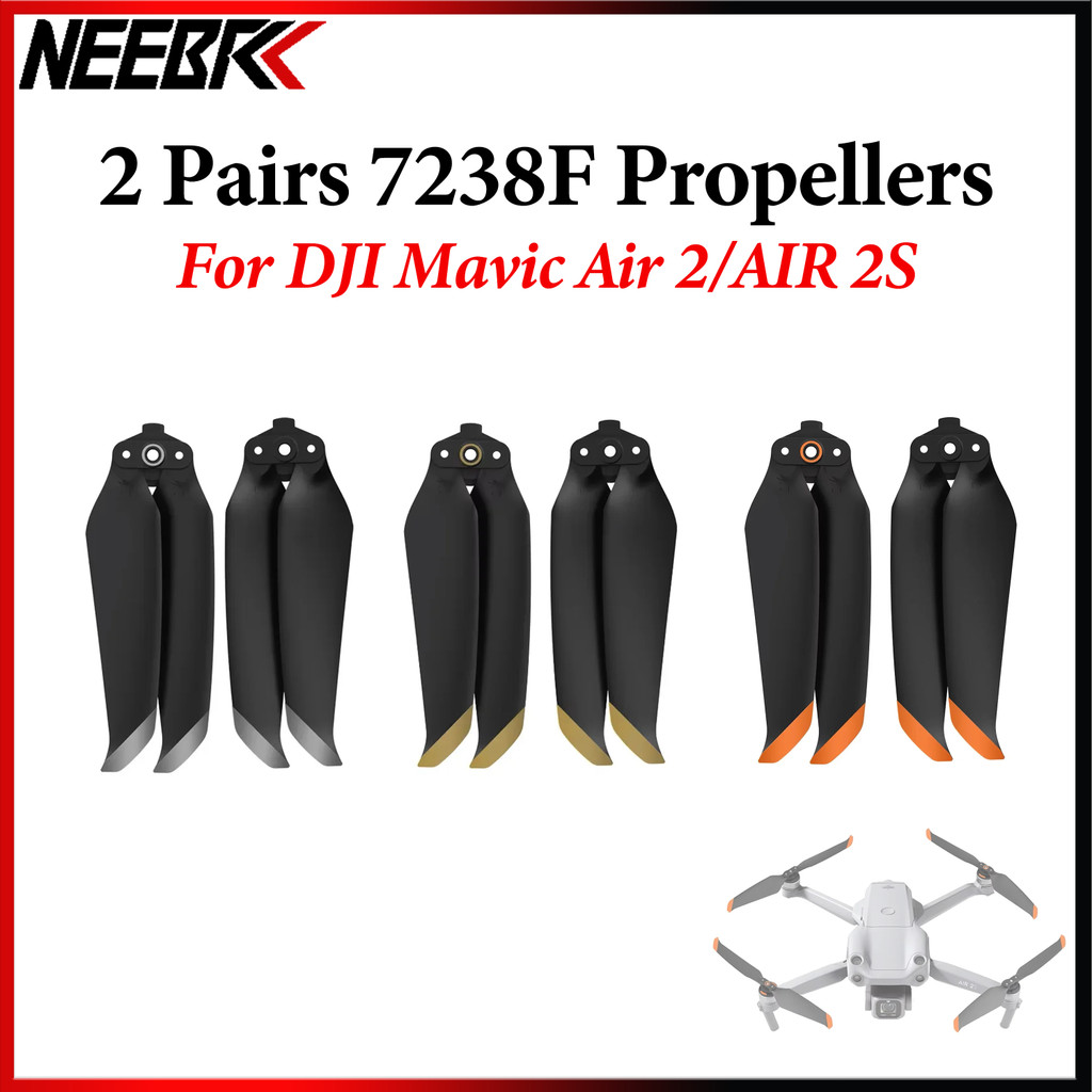 4PCS 7238F DJI Mavic Air 2/AIR 2S CW/CCW เสียงต่ําใบพัดสําหรับ DJI Mavic Air 2/AIR 2S Quadcopter เปล