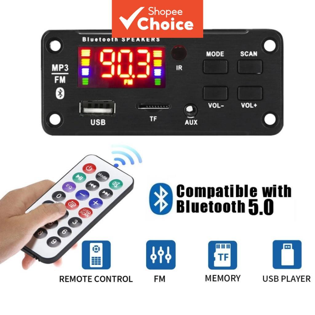 แผ่นขยายเสียงบลูทูธคลาส D DC 6V-12V 1-2A พร้อมรีโมทคอนโทรล สายไฟเลี้ยงและสายไฟลําโพง, เคสพลาสติกสีดํา สําหรับอัปเกรดลําโพง DIY