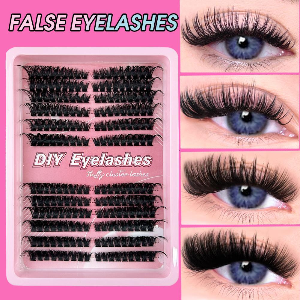 12B30P PRO DIY แต่ละขนตา Fluffy Curled Cluster Lash Lash Lashes Bonding ความร้อนชุด Extension U5J2