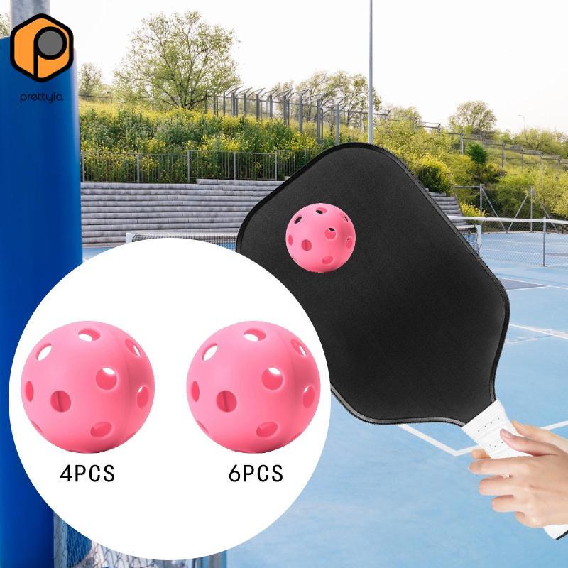 Prettyia Pickleball Balls แบบมาตรฐาน 26 หลุม สำหรับฝึกฝนและใช้ในการแข่งขันindoorsuitable