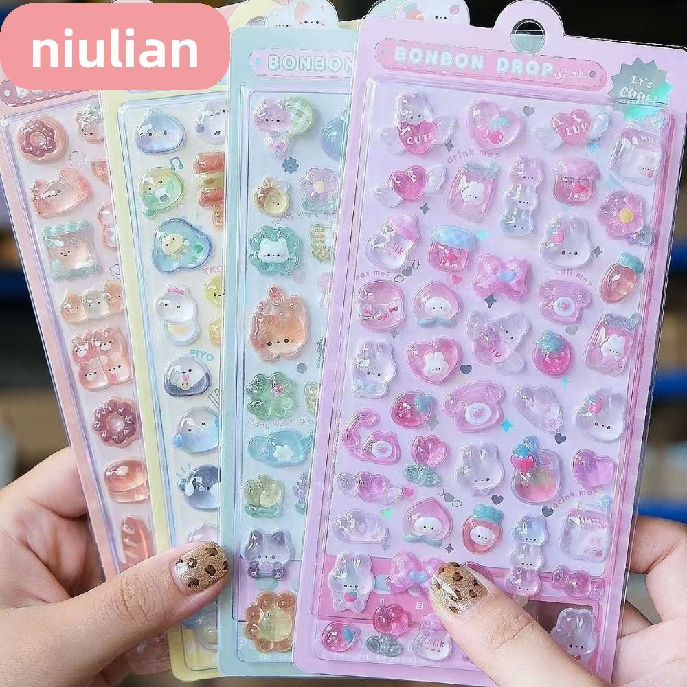 สติกเกอร์คริสตัล เหนียน,พีวีซี โปร่งใสบรรเทาสติกเกอร์ตกแต่ง,แฟชั่นการ์ตูนสัตว์งานฝีมือ ทําเอง สติกเกอร์ตกแต่งโทรศัพท์ตกแต่งถ้วยน้ํา