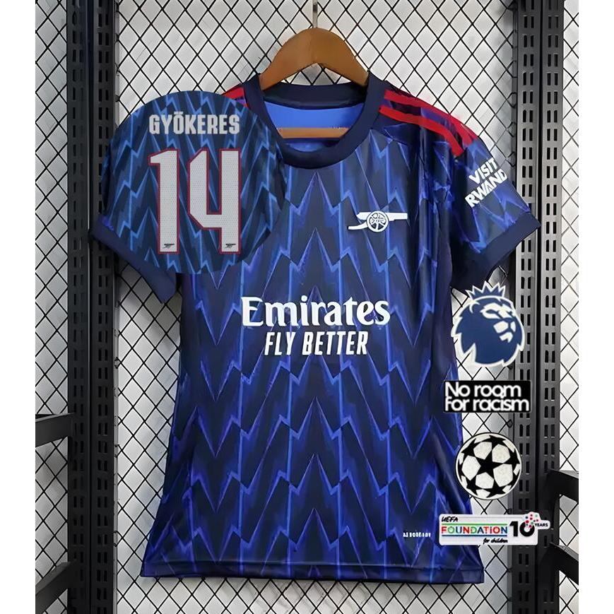 ใหม่!! 25/26 Arsenal Away Fan เสื้อฟุตบอลแขนสั้น S-4XL