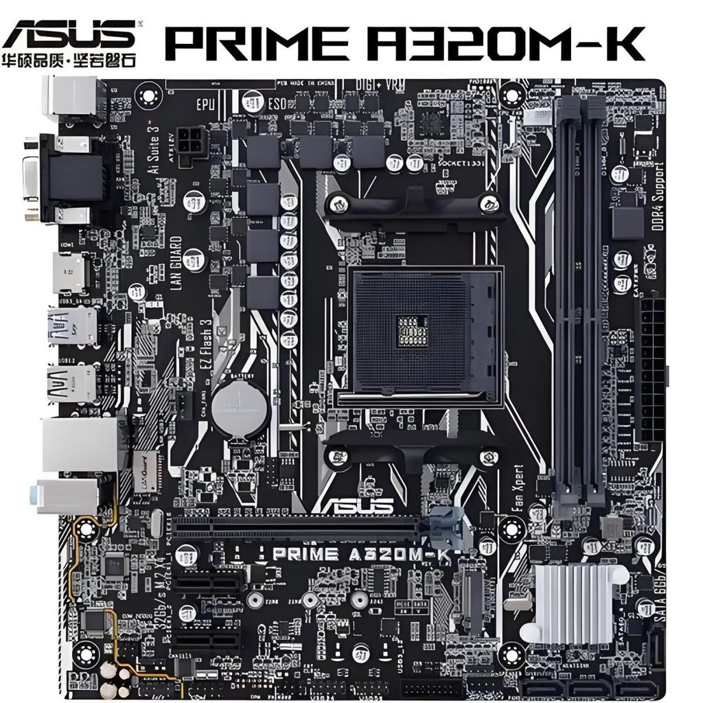 เอซุส A320M K เมนบอร์ดคอมพิวเตอร์ เกม/อีสปอร์ต/สำนักงาน/รองรับ Ryzen CPU3600 5500 5600