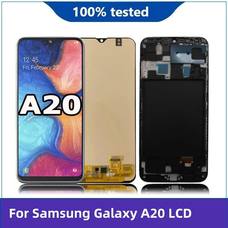 Incell สําหรับ Galaxy A20 SM-A205F/DS จอแสดงผล LCD Touch Screen Digitizer สําหรับ A20 A205 A205F A20