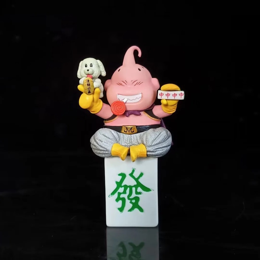 Super Saiyan GK Every Bet Must Win Mahjong Buu Fat Buu Seated Model Decorative Boxed Figure