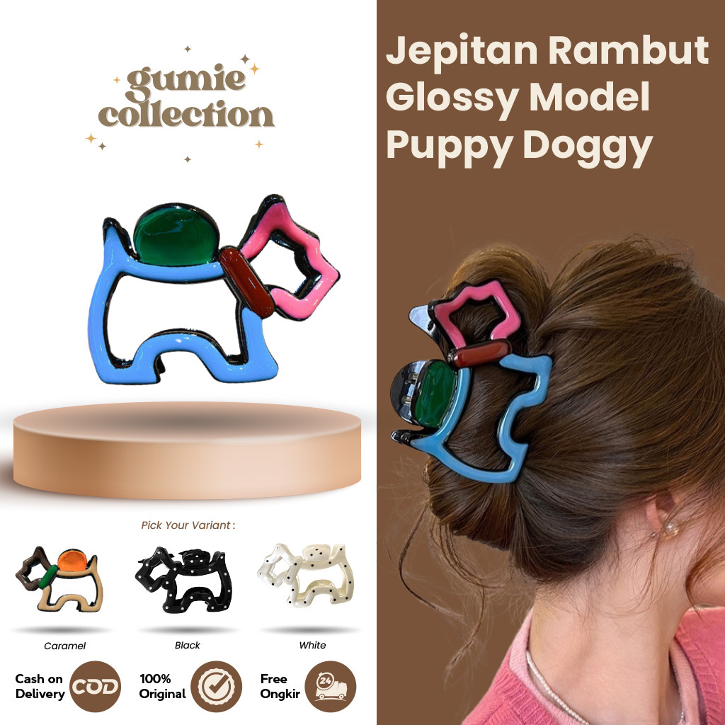 GC - 8.5CM CUTE FASHION PUPPY DOGGY HAIR CLIP / PREMIUM HAIR ACCESSORIES
