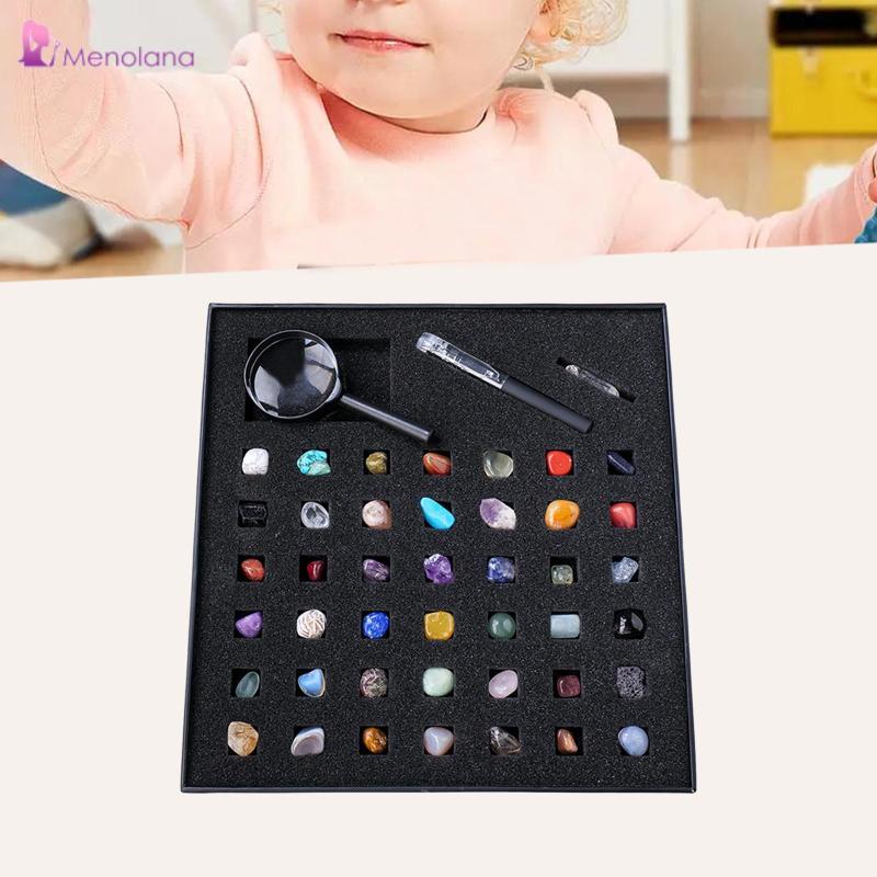 [Menolana] Rock and Mineral Collection Geology Science Stem Toys for Children Adults