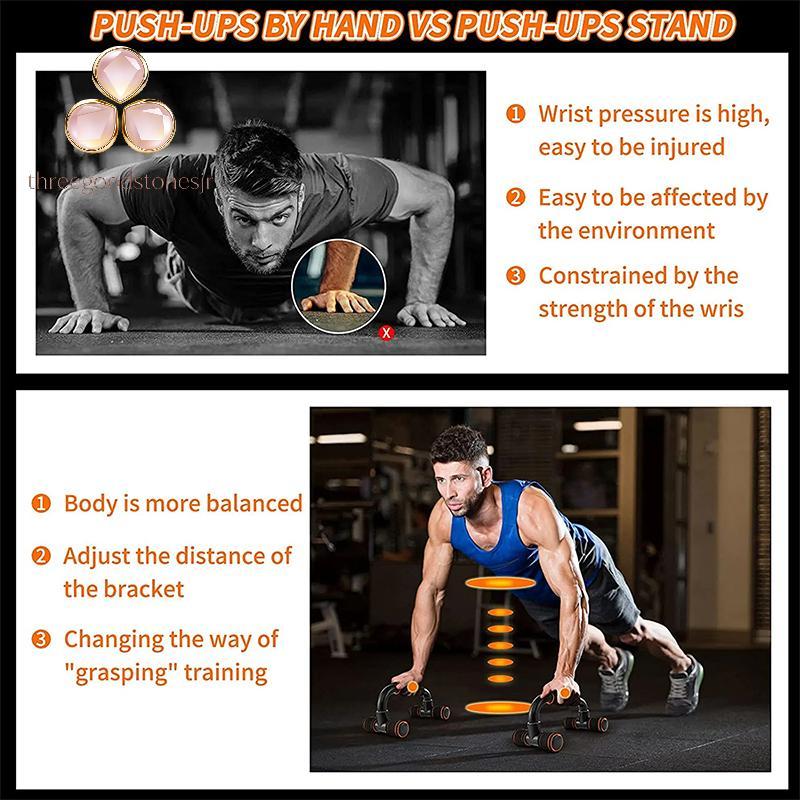 TGST 1 คู่ลื่น Push-up Support H-shaped Strong Pushup Bars Calissthenics Parallel Bars กล้ามเนื้อการ