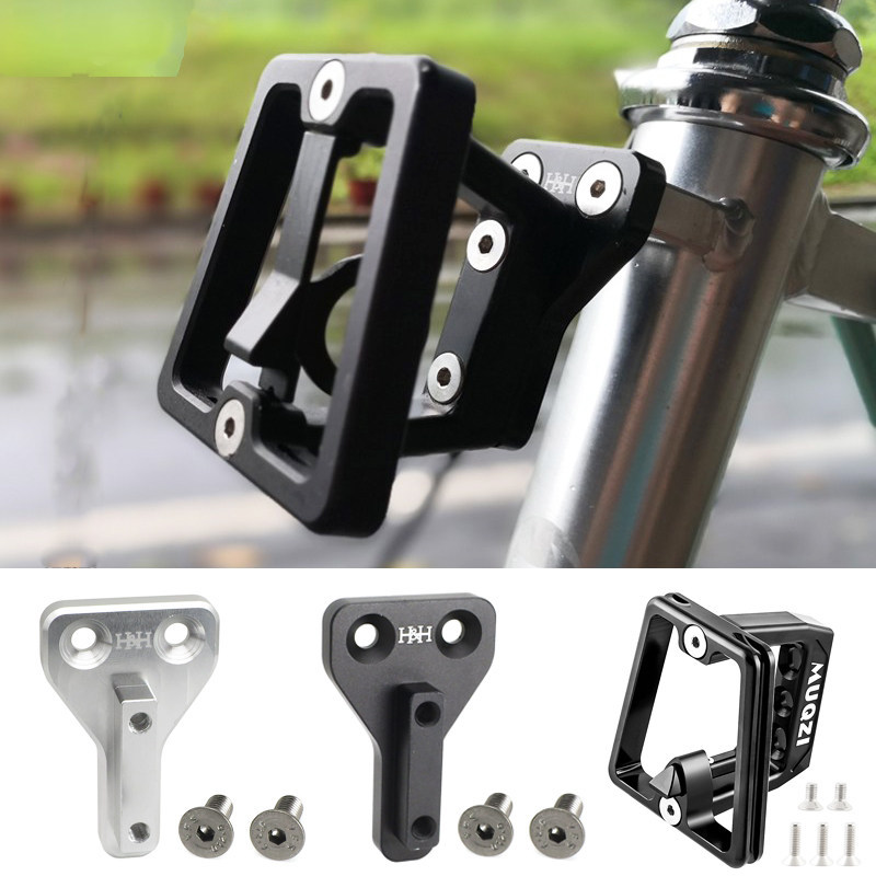 CARRYME ผ้าขนาดเล็ก brompton รถพับจมูกหมู H & H อลูมิเนียมอัลลอยด์ด้านหน้าชั้นวางด้านหน้ากระเป๋าอะแด