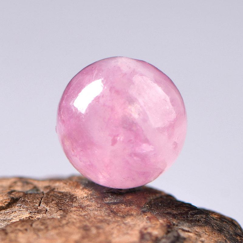 6A ธรรมชาติ Icy สีม่วง Lepidolite ลูกปัดหลวมรอบลูกปัด DIY เครื่องประดับอุปกรณ์เสริม
