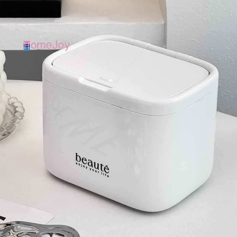 [HomeJoy-t] กล่องสําลีอัตโนมัติพร้อมฝาปิดยกแผ่นแต่งหน้ากันฝุ่นจัดเก็บสําหรับบ้านห้องน้ําโต๊ะโต๊ะเครื่องแป้ง