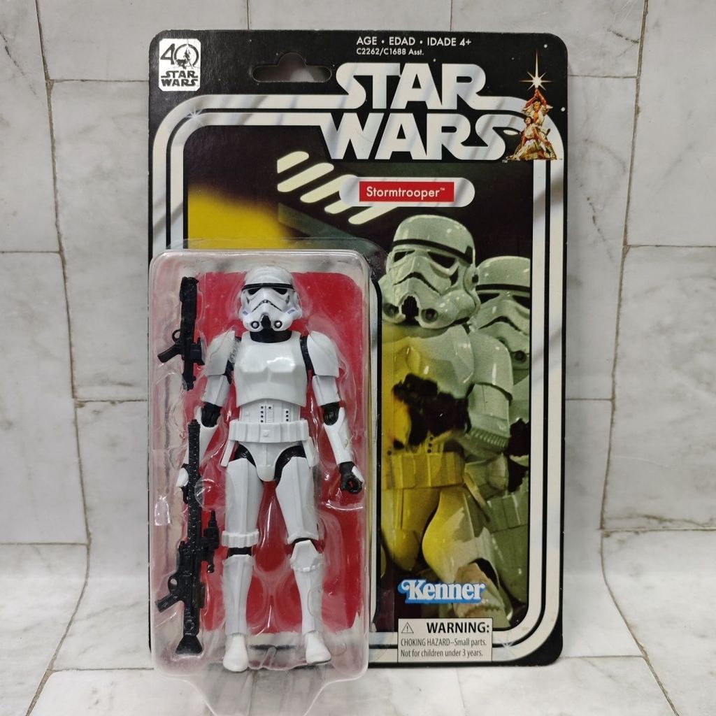 Hasbro Star Wars 40th Anniversary Wall Card Series Stormtrooper White Soldier 20 ซม.รูปแอ็คชั่นฟิกเก