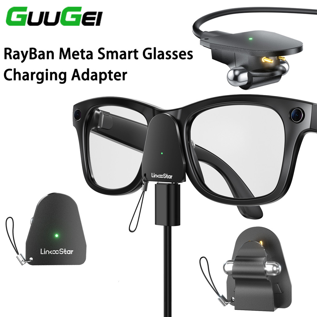 Guugei อะแดปเตอร์ชาร์จ Type C สำหรับตัวแปลงการชาร์จ RayBan Meta Smart Glasses
