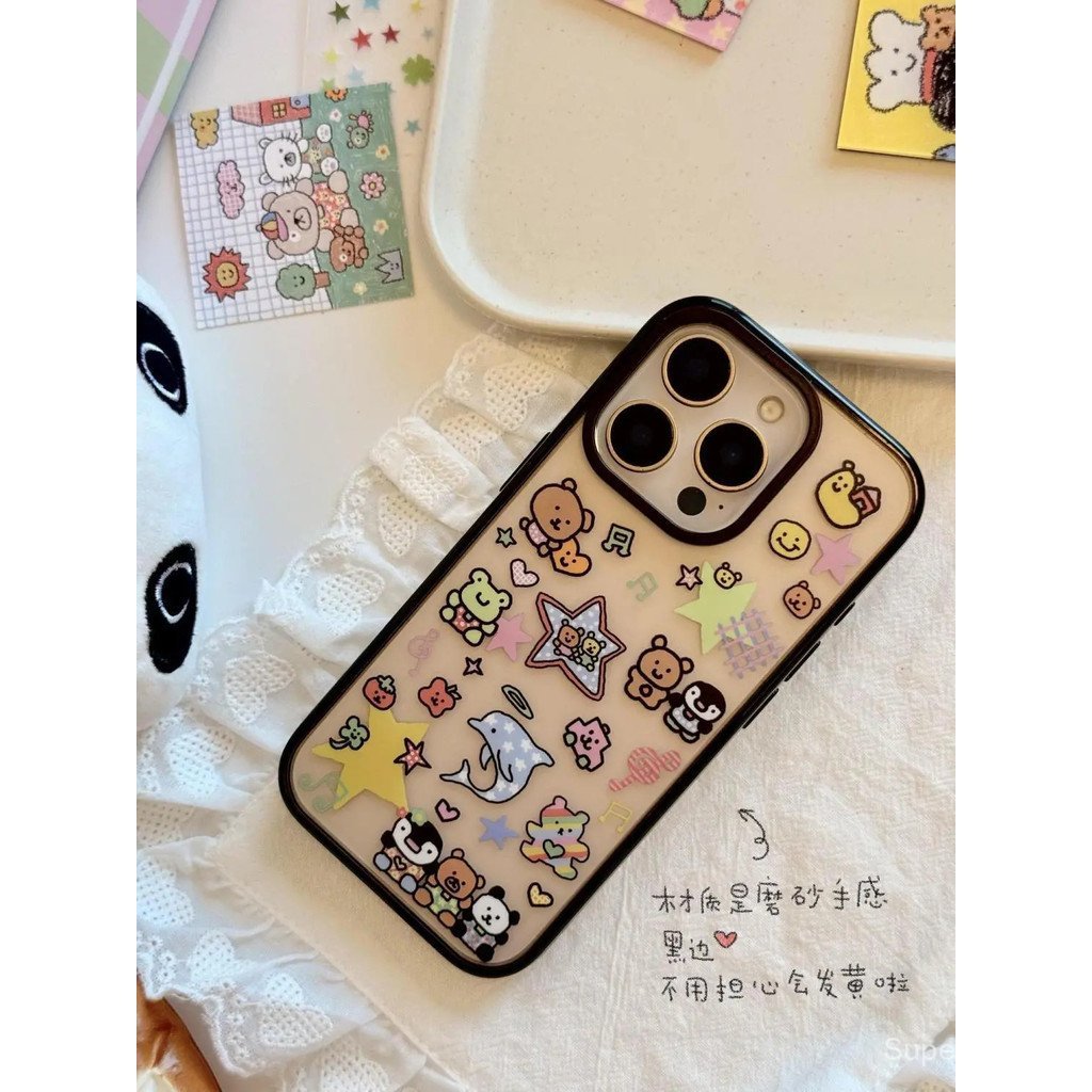 เคสโทรศัพท์เหมาะสําหรับiPhone 7 8 X XS XR XSMAX 11 12 13 14 15 16 17 Pro max Plus Air Note Bear Peng