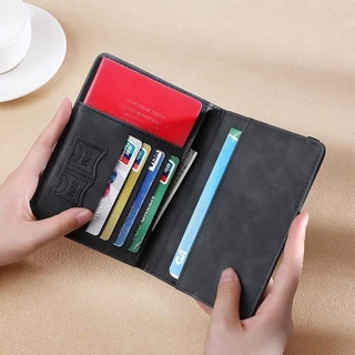 กระเป๋าหนังสือเดินทาง กระเป๋าสตางค์แฟชั่น RFID อเนกประสงค์ กระเป๋าการ์ด ปกป้องข้อมูล สำหรับไปต่างประเทศ พกพาสะดวก