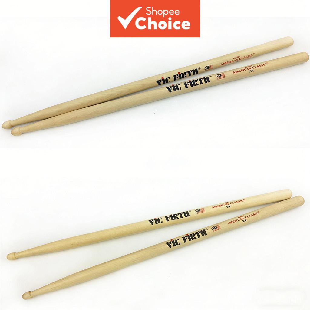 Vic Firth American Classic Hickory Drumsticks, 5A/7A/5AN/7AN พร้อมปลายไนลอน, Vic Firth แท้, ขายร้อน