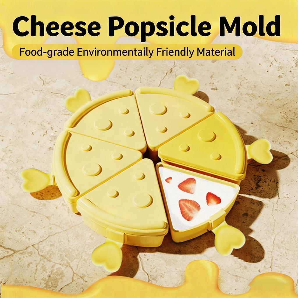 Stackable 6 Cavity Cheese Ice Cream Mold อาหารนํากลับมาใช้ใหม่ปลอดภัย Ice Pop Mould Freeze Pop Maker